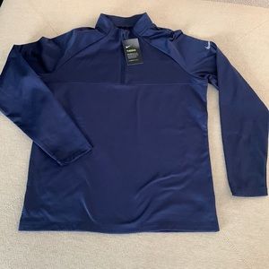 NWT Nike Therma navy blue half-zip, men’s large